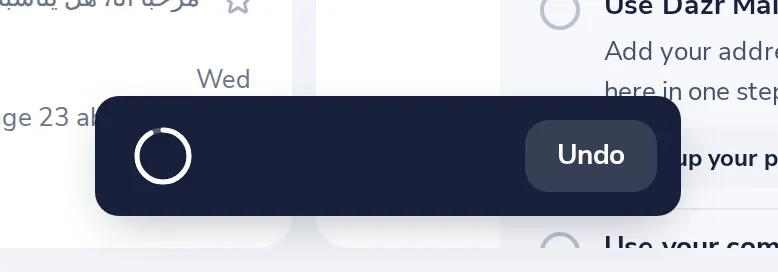 Press Undo after sending