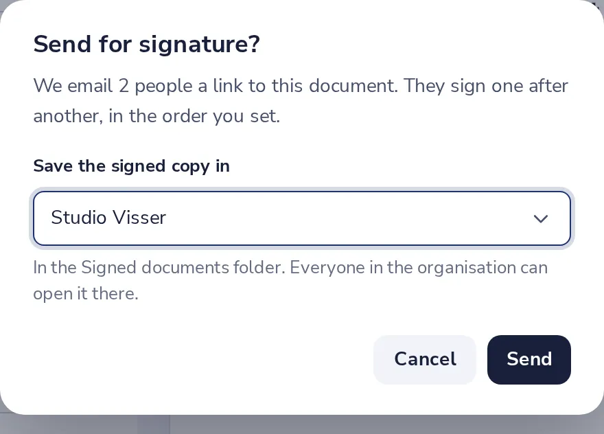 Check it when you send