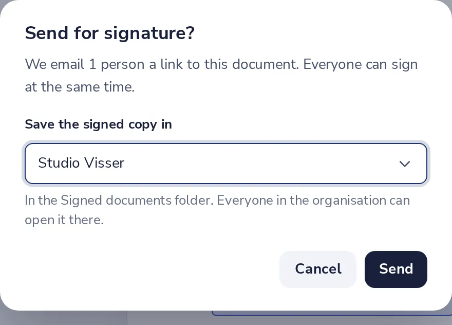 Or choose when you send