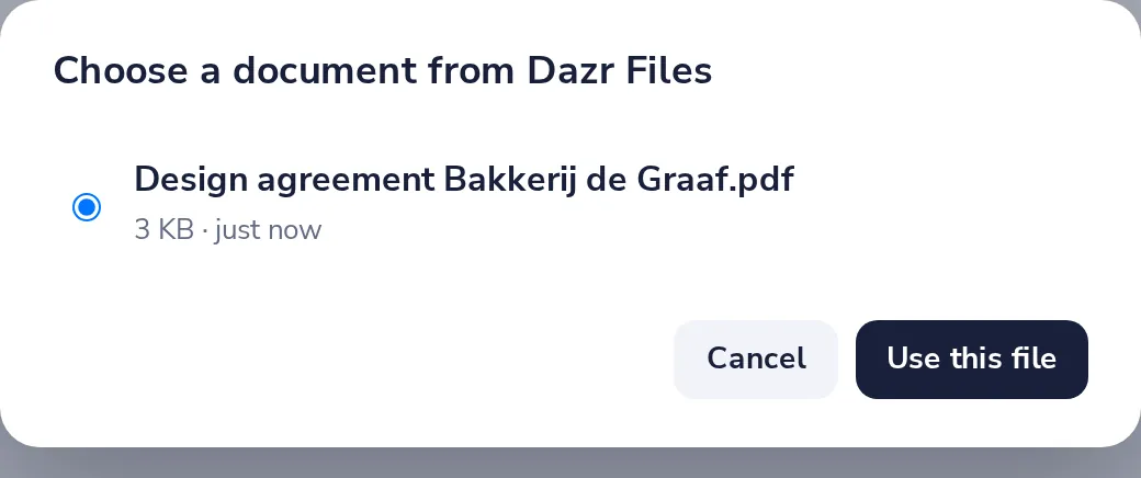 Choose the file