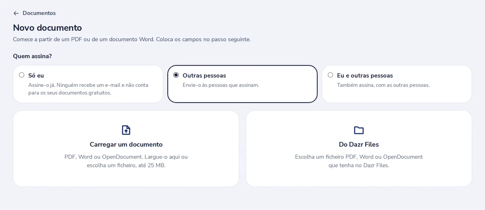 Escolha Outras pessoas e carregue