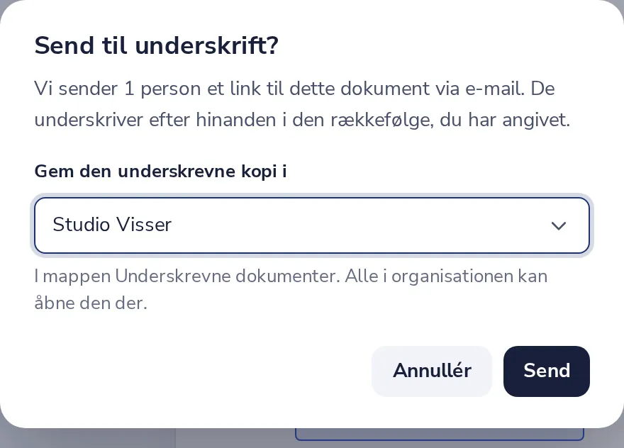 Tryk på Send