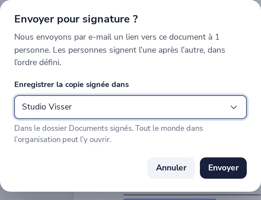 Appuyez sur Envoyer
