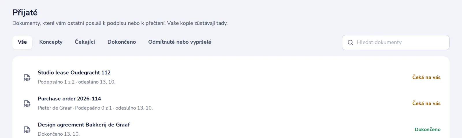 Otevřete ho z Přijatých