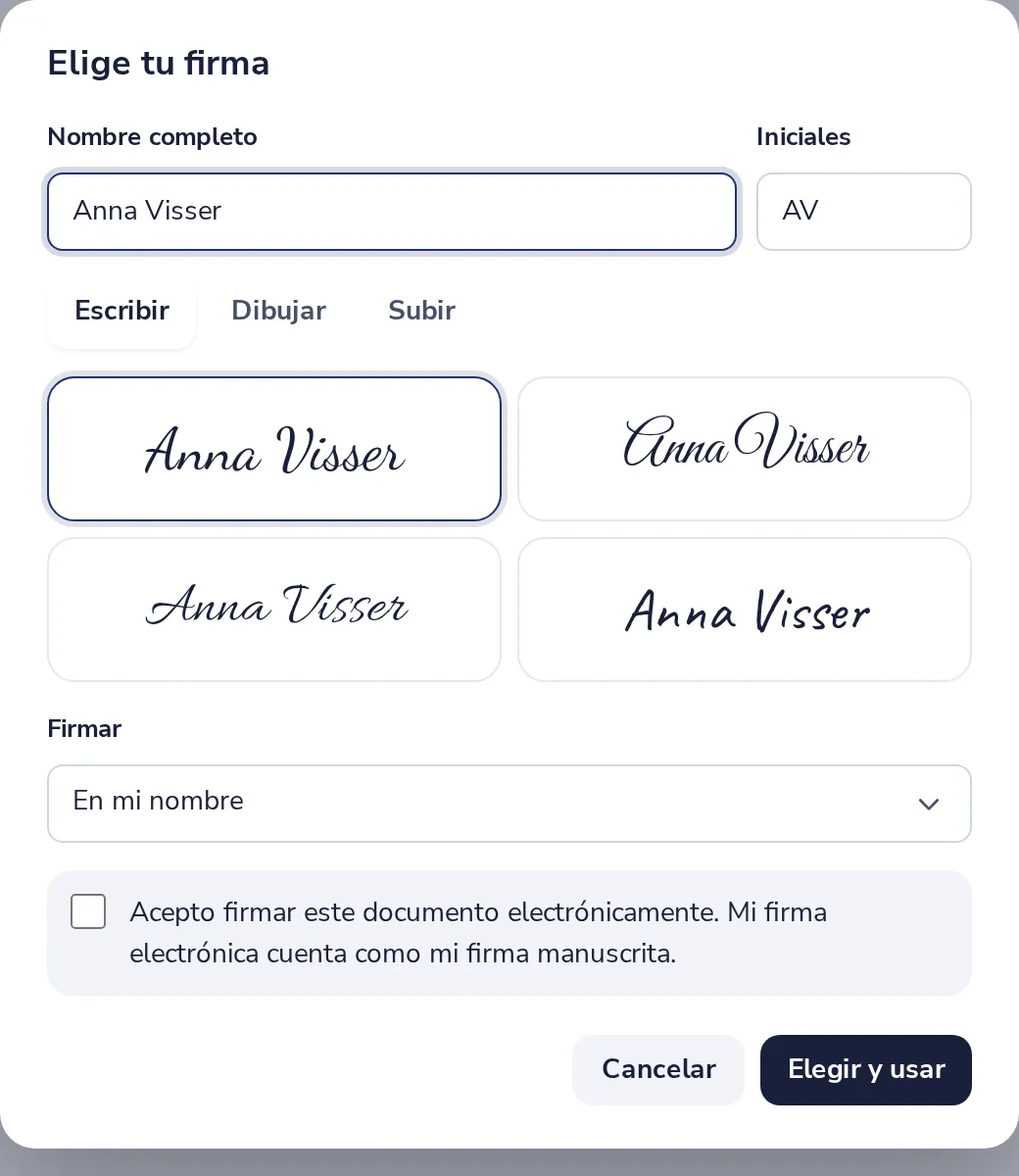 Elige tu firma