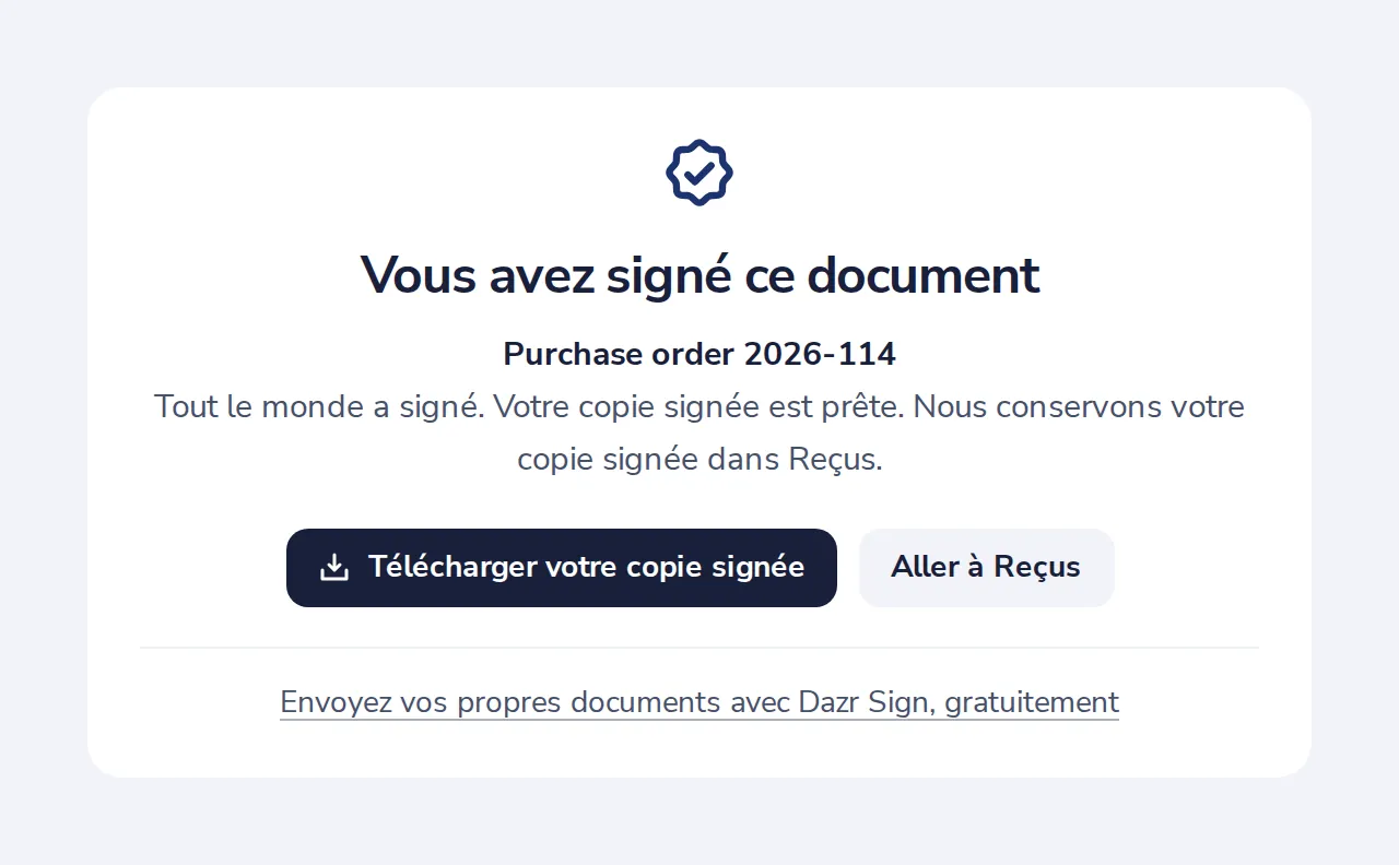 C’est fait