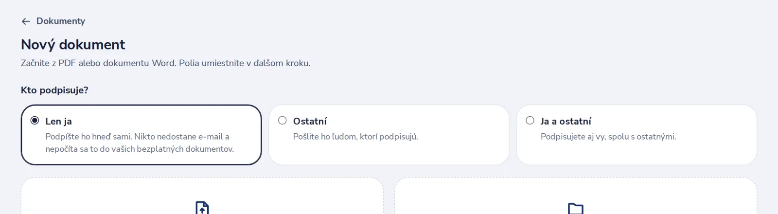 Zvoľte Len ja