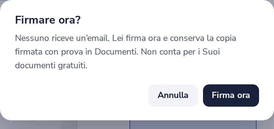 Clicchi su Firma ora