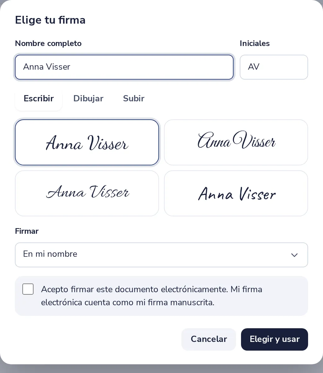 Elige tu firma