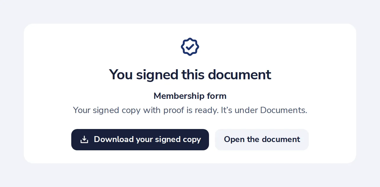 Your signed copy is ready