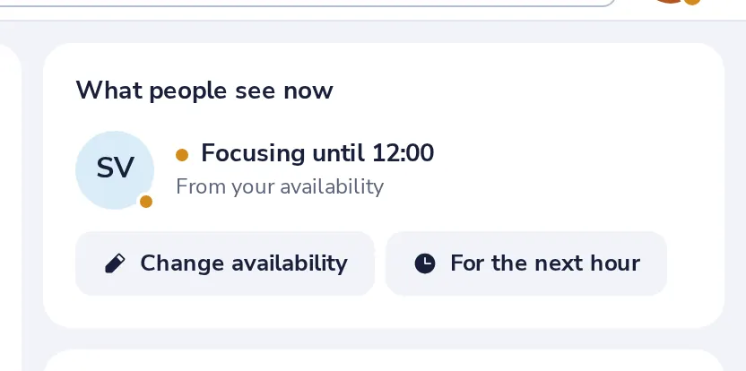 Press Change availability