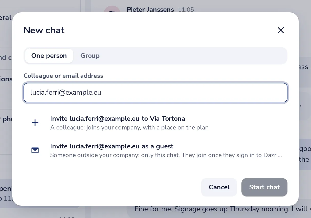 Type their email address