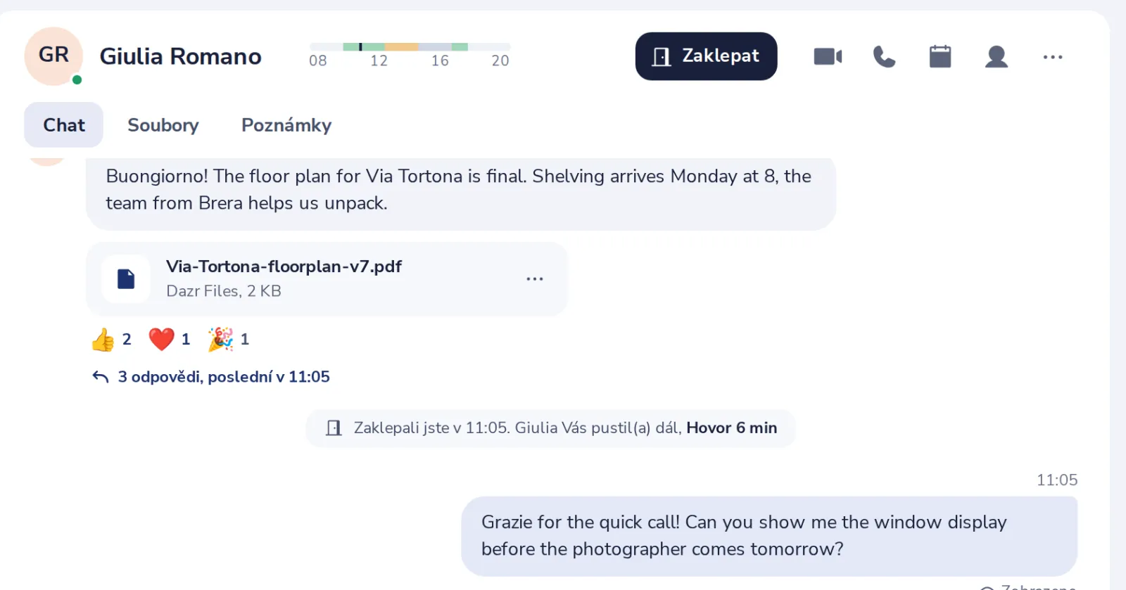 Zavolejte, nebo klikněte na Zaklepat