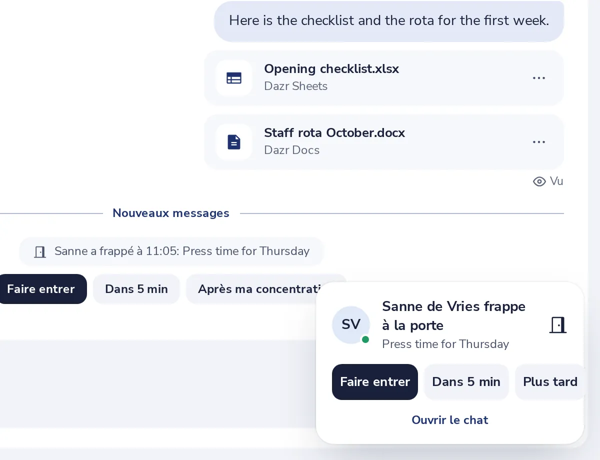 La personne choisit une réponse