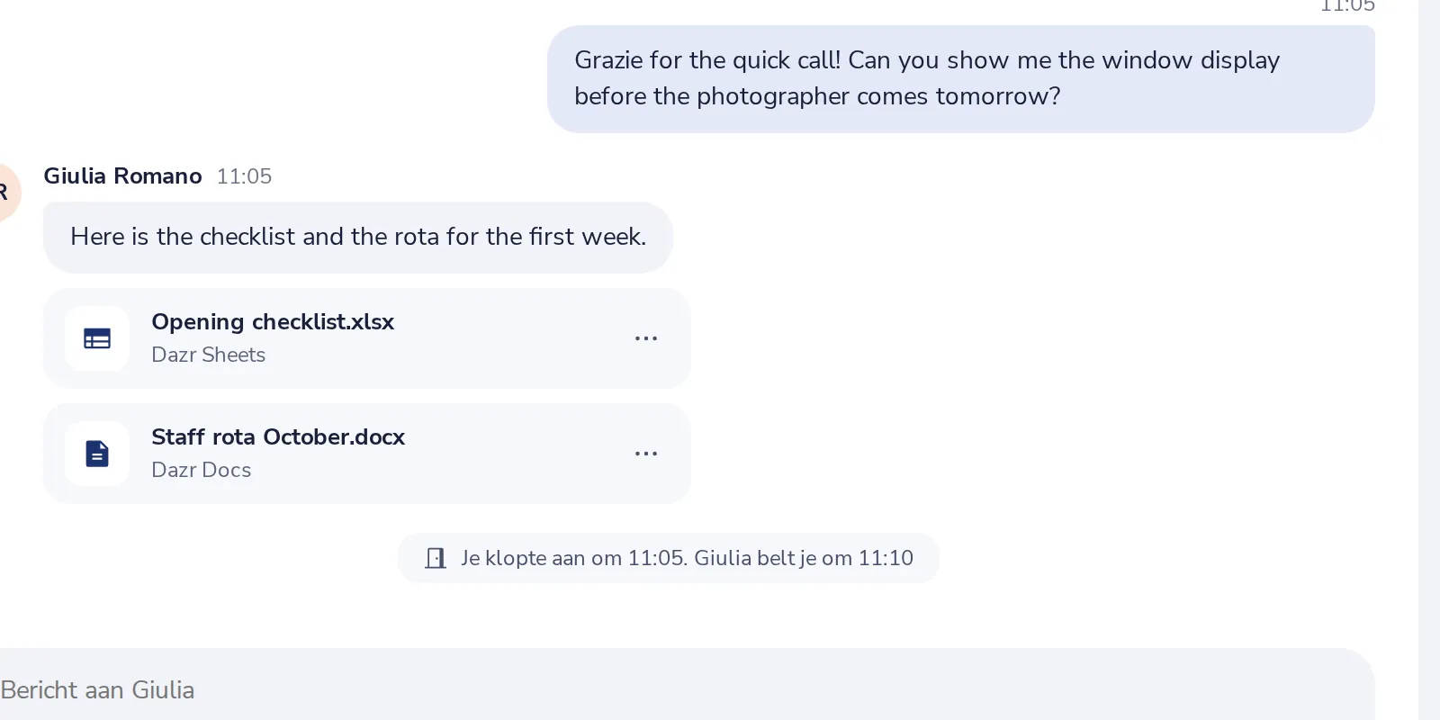 Zie het antwoord in de chat