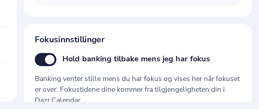 Fokus? Banking venter