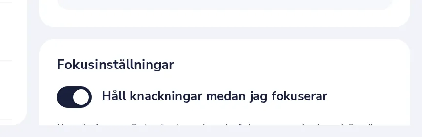 Fokus? Knackningar väntar