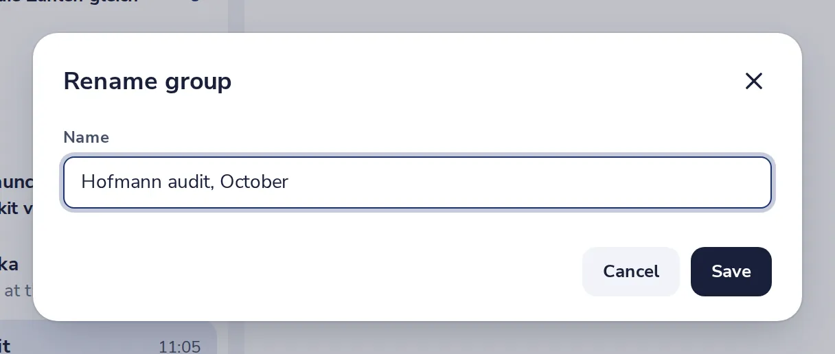 Type a new name