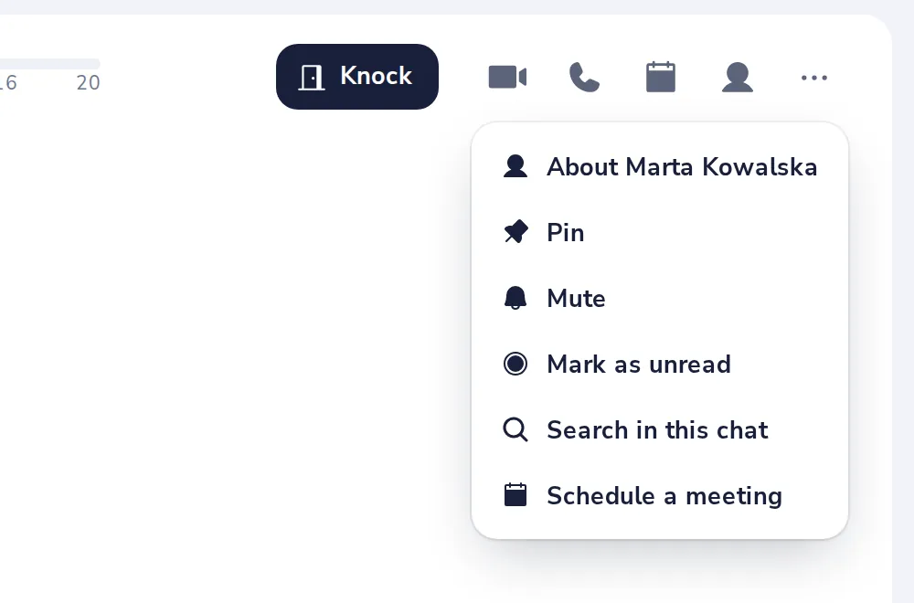 Open the chat menu
