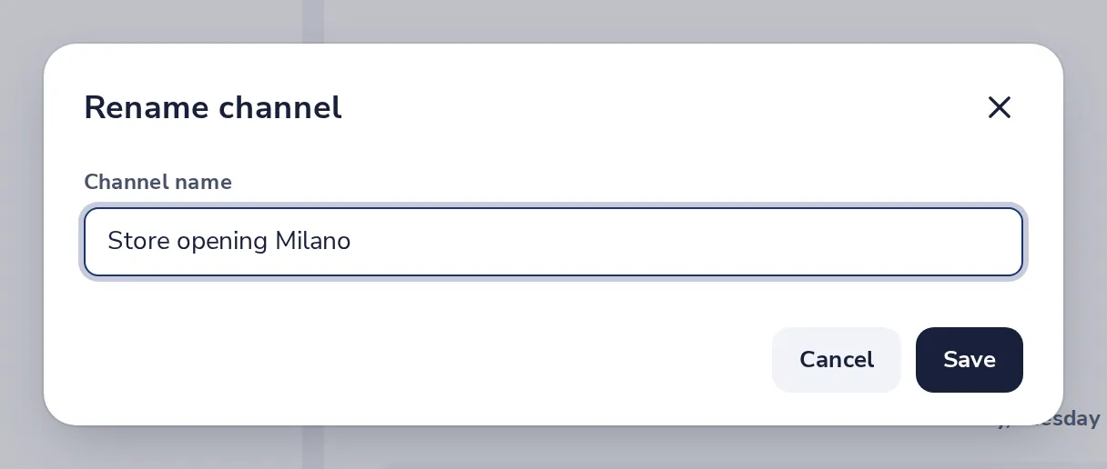Type the new name