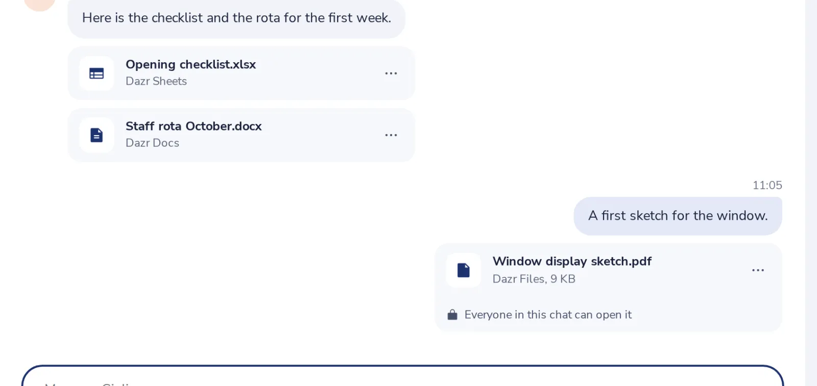 It is in the chat