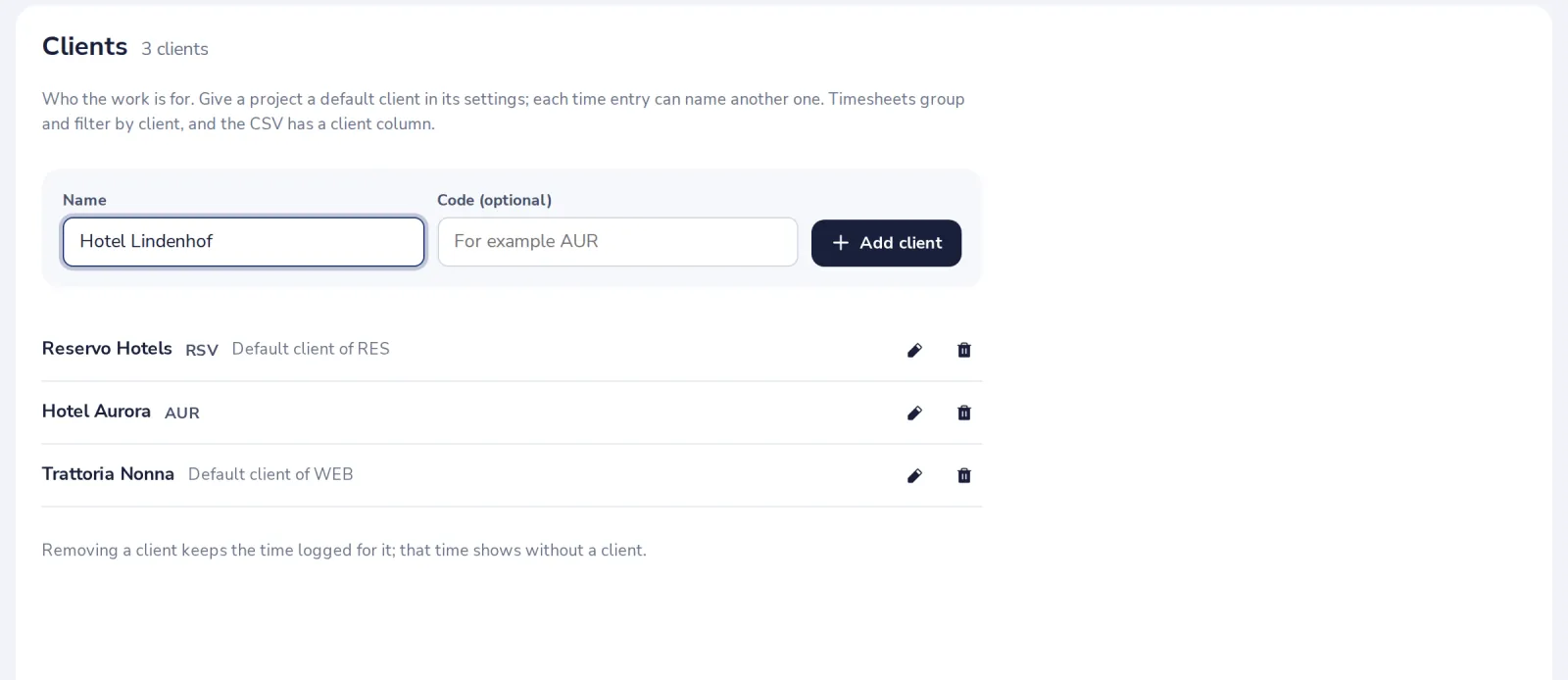 Add a client