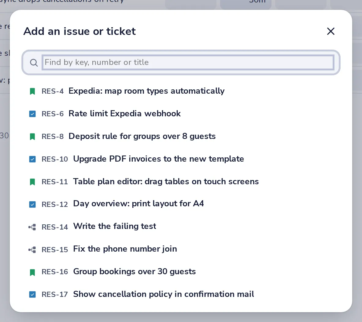 Add an issue or ticket that is missing